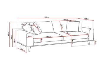 4-sits Soffa Scandinavian Choice Silencio 72 - Møbler - Sofaer - 4 personers sofa
