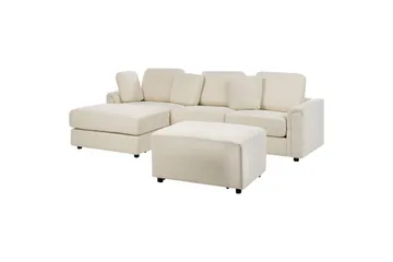 4-sitssoffa Beliani Kohlo Beige/svart, Högervänd Beige||Black Left-faced - Møbler - Sofaer - Sofagrupper