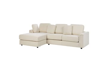 4-sitssoffa Beliani Kohlo Beige/svart, Högervänd Beige||Black Left-faced - Møbler - Sofaer - Sofagrupper