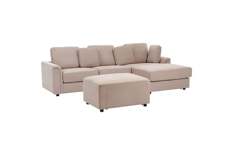 4-sitssoffa Beliani Kohlo Beige/svart, Högervänd NO_BRAND Taupe Right-faced - Beige - Møbler - Sofaer - Sofagrupper