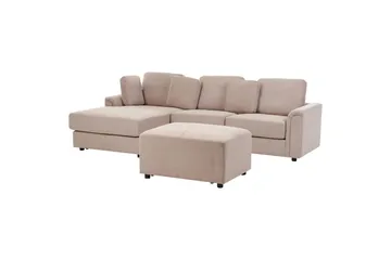 4-sitssoffa Beliani Kohlo Beige/svart, Högervänd Taupe||Black Left-faced - Møbler - Sofaer - Sofagrupper