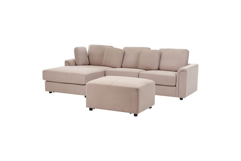 4-sitssoffa Beliani Kohlo Beige/svart, Högervänd Taupe||Black Left-faced - Møbler - Sofaer - Sofagrupper
