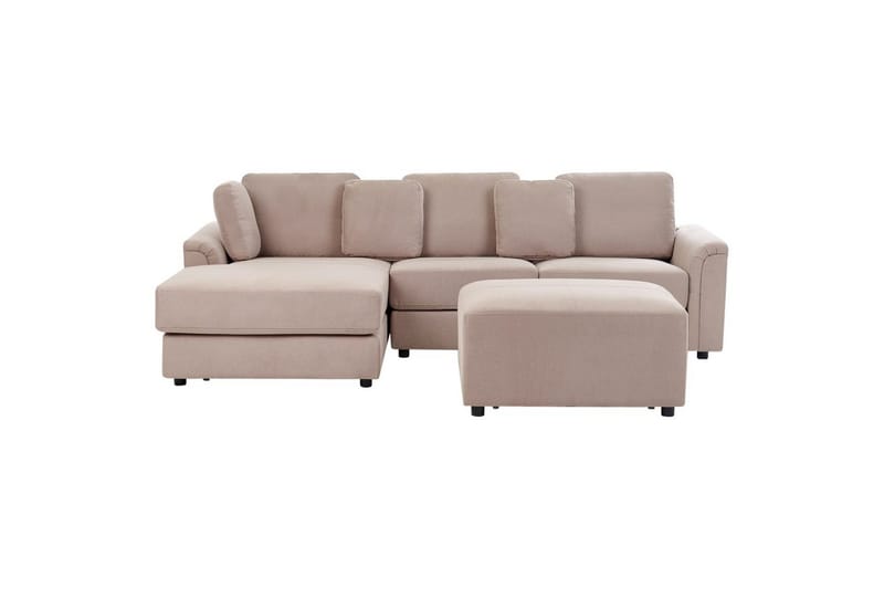 4-sitssoffa Beliani Kohlo Beige/svart, Högervänd Taupe||Black Left-faced - Møbler - Sofaer - Sofagrupper