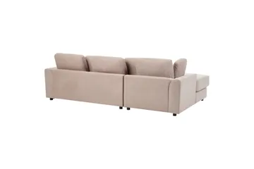 4-sitssoffa Beliani Kohlo Beige/svart, Högervänd Taupe||Black Left-faced - Møbler - Sofaer - Sofagrupper