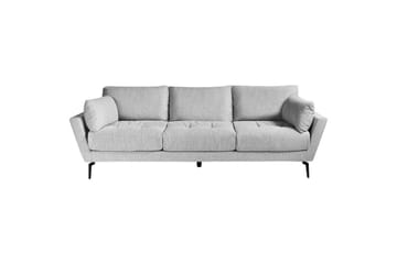 4-sitssoffa Beliani Nenola Beige, svart Grey||Black - Møbler - Sofaer - 4 personers sofa