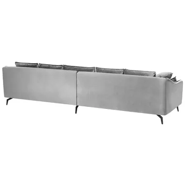 4-personers sofa Aure - Lysegrå - Møbler - Sofaer - Velour sofaer