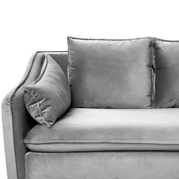4-personers sofa Aure - Lysegrå - Møbler - Sofaer - Velour sofaer