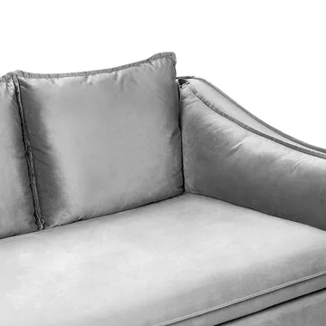 4-personers sofa Aure - Lysegrå - Møbler - Sofaer - Velour sofaer