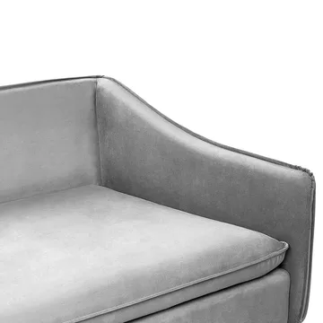 4-personers sofa Aure - Lysegrå - Møbler - Sofaer - Velour sofaer