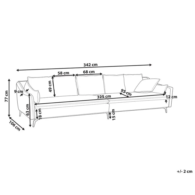 4-personers sofa Aure - Blå - Møbler - Sofaer - Velour sofaer