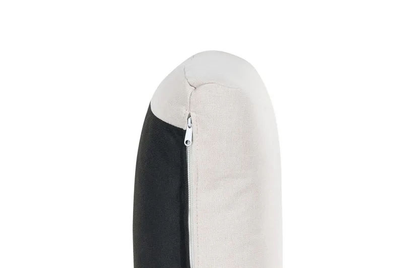 5-sits Hörnsoffa Beliani Unstad Beige/svart, Högervänd, Polyester Beige, Black - Møbler - Sofaer - Modulsofaer - Komplet modulsofa