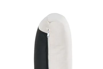 5-sits Hörnsoffa med fotpall Beliani Unstad Beige/svart, Högervänd, Polyester Beige, Black - Møbler - Sofaer - Modulsofaer - Komplet modulsofa