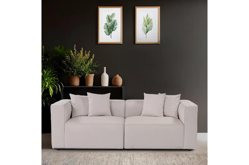 Abbas 2-personers Sofa - Ecru - Møbler - Sofaer - Modulsofaer - Komplet modulsofa