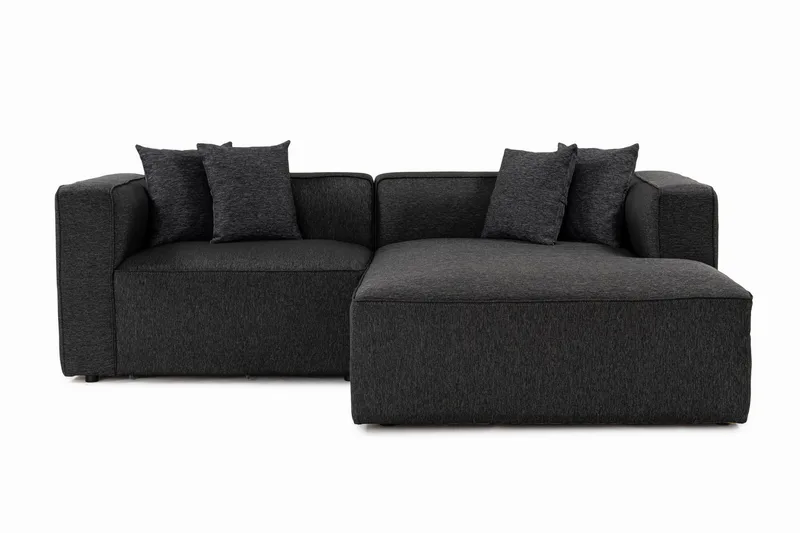 Abbas 4-personers Sofa med Chaiselong, Antracit