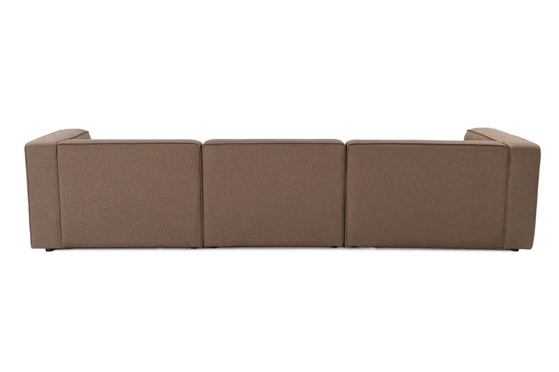 Abbas 4-personers Sofa med Chaiselong - Brun - Møbler - Sofaer - Sofa med chaiselong