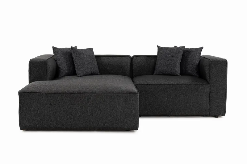Abbas 4-personers Sofa med Chaiselong - Antracit - Møbler - Sofaer - Sofa med chaiselong