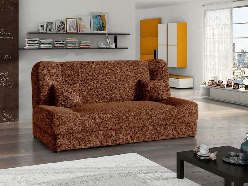 Abron 3-personers sovesofa med opbevaring - brun - Møbler - Sofaer - Sovesofaer