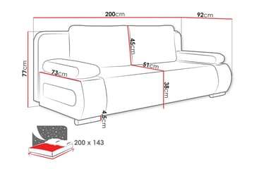 Adelma Sofa 3-personers - Grøn - Møbler - Sofaer - Velour sofaer