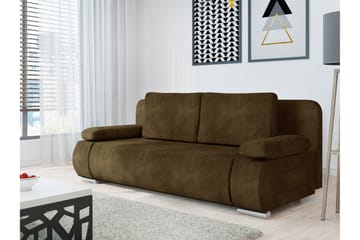 Adelma Sofa 3-personers - Brun - Møbler - Sofaer - Velour sofaer