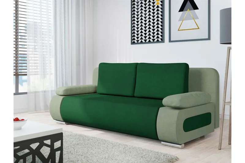 Adelma Sofa 3-personers - Grøn - Møbler - Sofaer - Velour sofaer