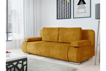 Adelma Sofa 3-personers - Gul - Møbler - Sofaer - Velour sofaer