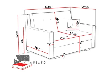 Ajiz Sovesofa 2-personers i Bouclé - Hvid - Møbler - Sofaer - Sovesofaer