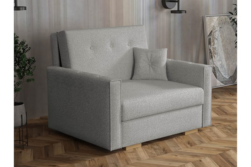 Ajiz Sovesofa 2-personers i Bouclé - Grå - Møbler - Sofaer - Sovesofaer