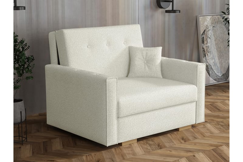Ajiz Sovesofa 2-personers i Bouclé - Hvid - Møbler - Sofaer - Sovesofaer