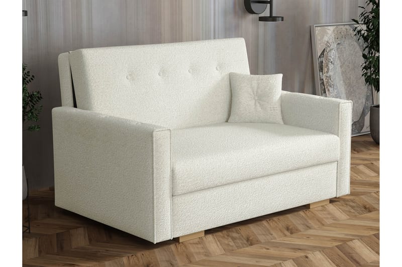 Ajiz Sovesofa 2-personers i Bouclé - Hvid - Møbler - Sofaer - Sovesofaer
