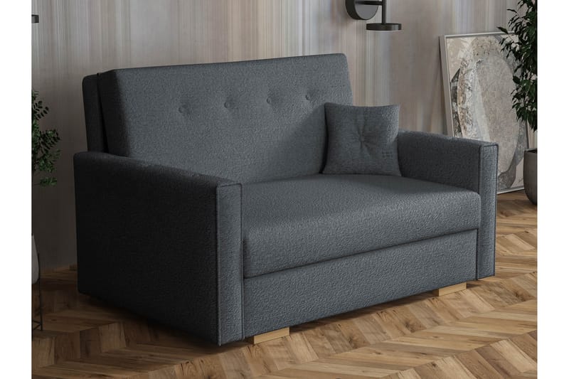 Ajiz Sovesofa 2-personers i Bouclé - Grå - Møbler - Sofaer - Sovesofaer