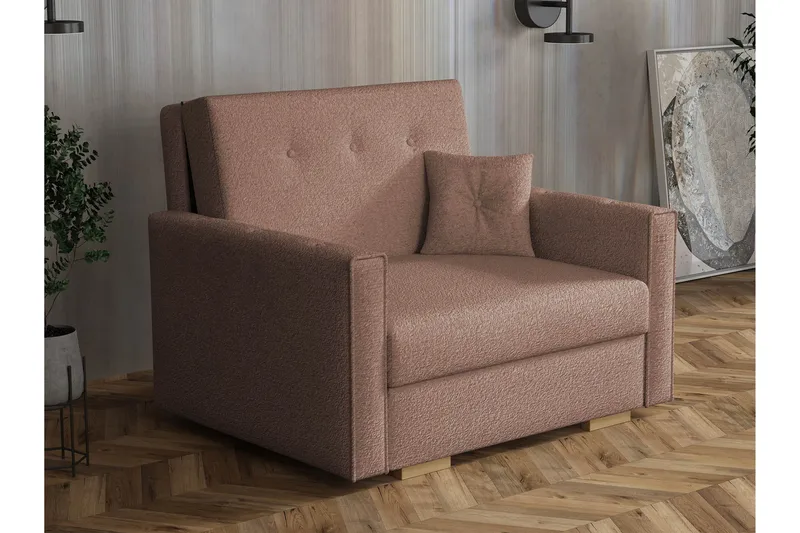 Ajiz Sovesofa 2-personers i Bouclé, Rosa