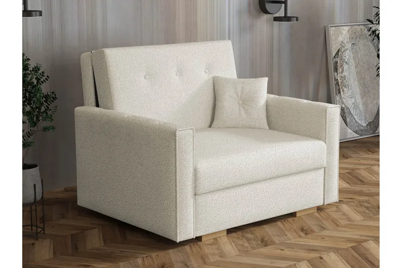 Ajiz Sovesofa 2-personers i Bouclé - Beige - Møbler - Sofaer - Sovesofaer