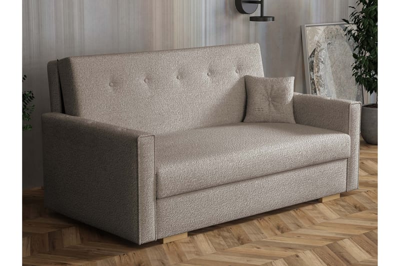 Ajiz Sovesofa 3-personers i Bouclé - Grå - Møbler - Sofaer - Sovesofaer