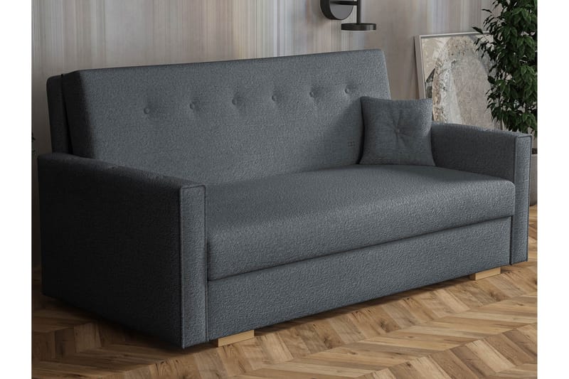 Ajiz Sovesofa 3-personers i Bouclé - Grå - Møbler - Sofaer - Sovesofaer