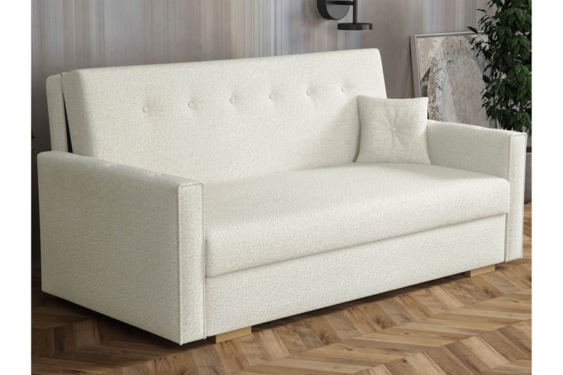 Ajiz Sovesofa 3-personers i Bouclé - Hvid - Møbler - Sofaer - Sovesofaer