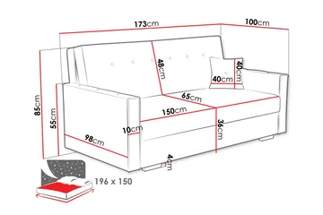 Ajiz Sovesofa 3-personers i Bouclé - Hvid - Møbler - Sofaer - Sovesofaer