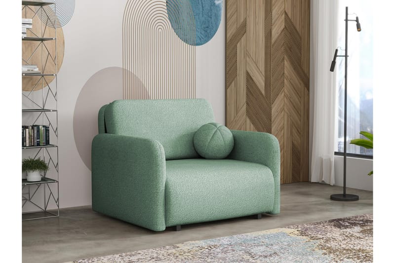 Ajmeri Sovesofa 2-personers i Bouclé, Grøn