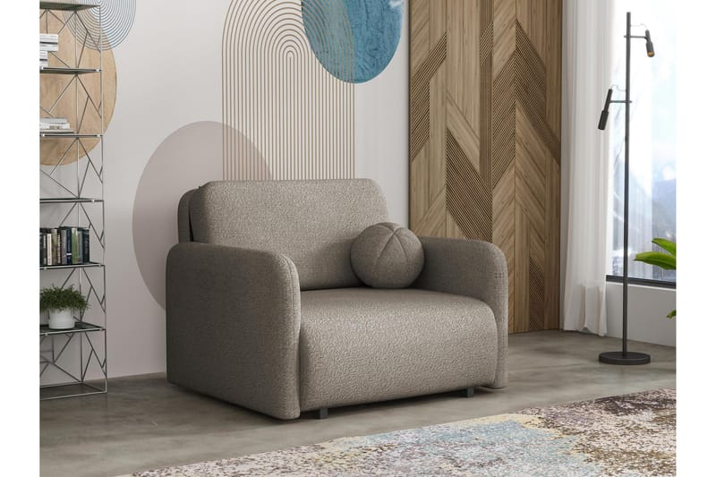 Ajmeri Sovesofa 2-personers i Bouclé - Grå - Møbler - Sofaer - Sovesofaer