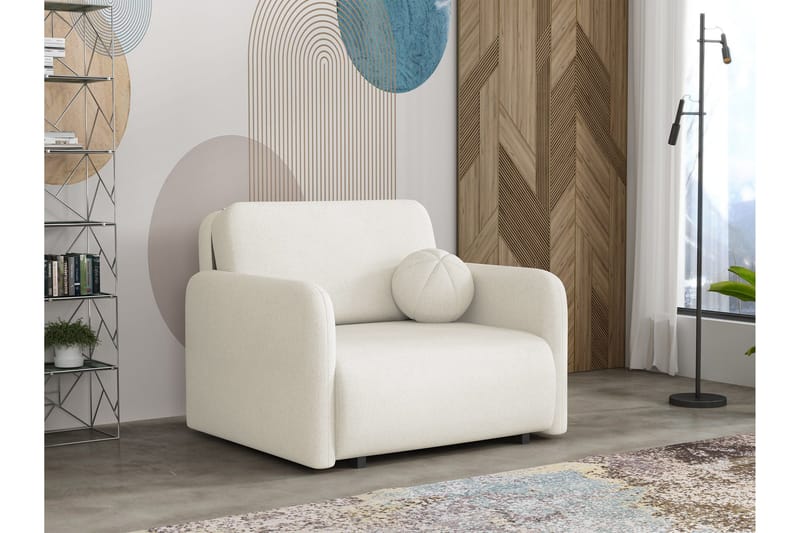 Ajmeri Sovesofa 2-personers i Plys - Beige - Møbler - Sofaer - Sovesofaer