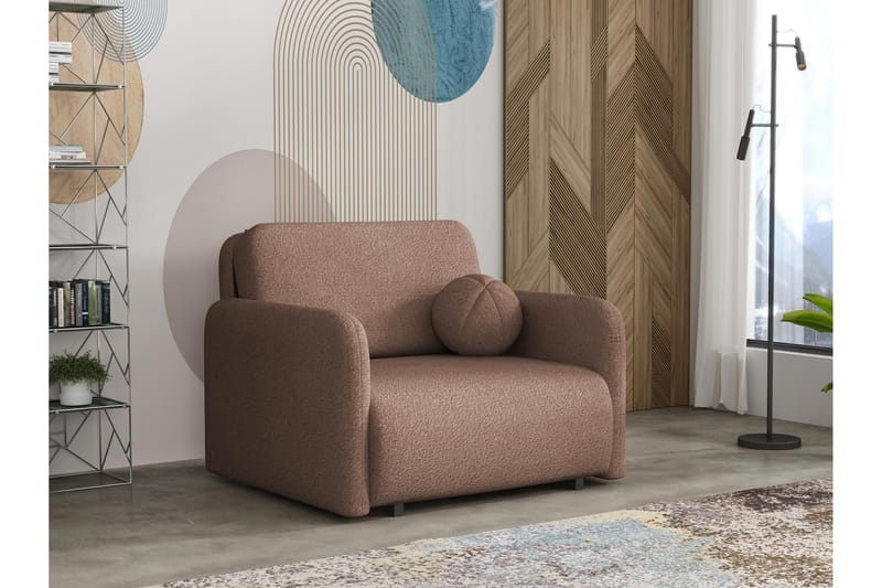 Ajmeri Sovesofa 2-personers i Bouclé - Rosa - Møbler - Sofaer - Sovesofaer