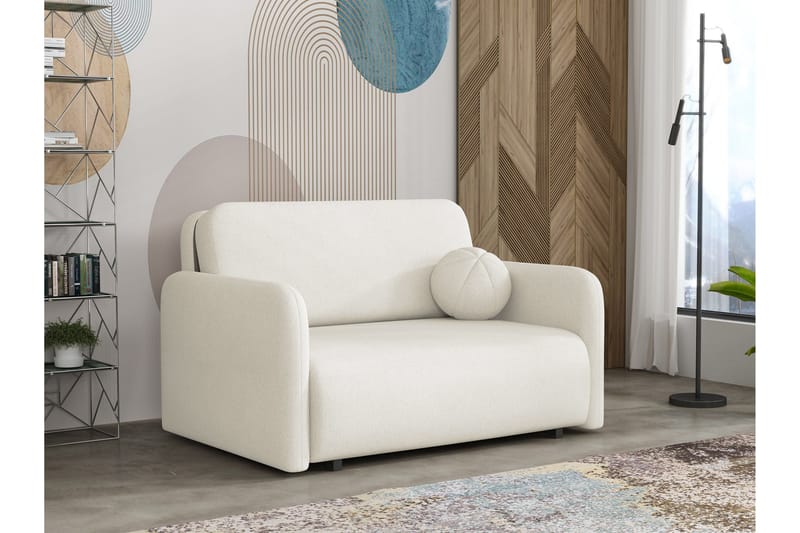 Ajmeri Sovesofa 2-personers i Plys - Beige - Møbler - Sofaer - Sovesofaer