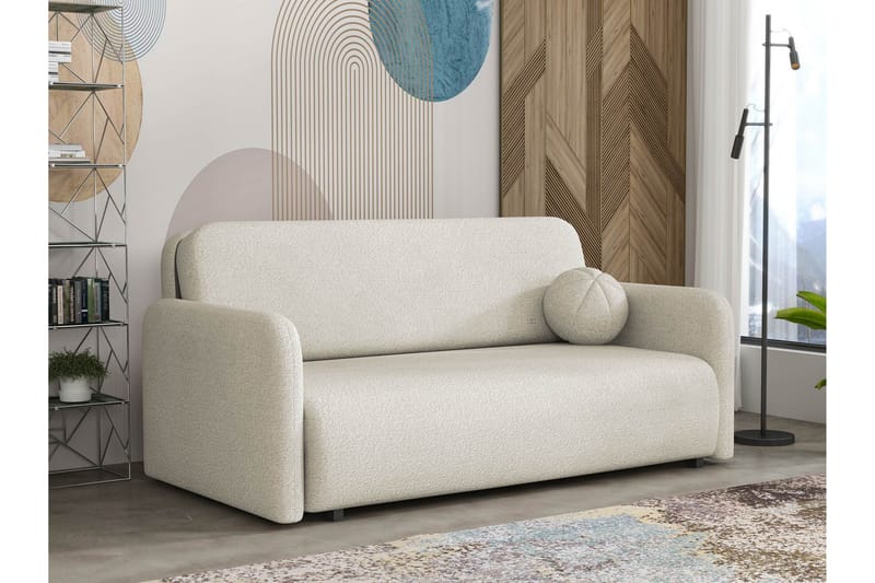 Ajmeri Sovesofa 3-personers i Bouclé - Beige - Møbler - Sofaer - Sovesofaer