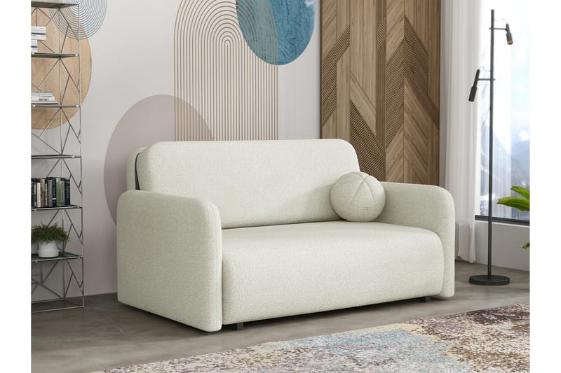 Ajmeri Sovesofa 3-personers i Bouclé - Hvid - Møbler - Sofaer - Sovesofaer