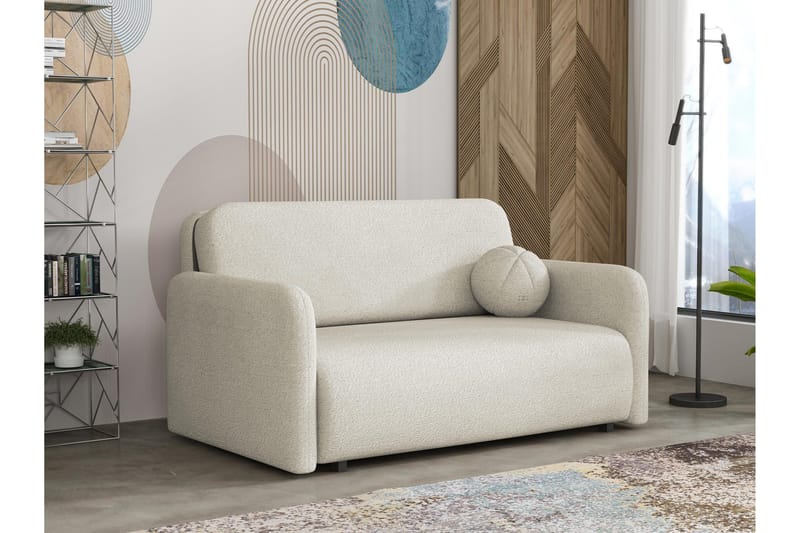 Ajmeri Sovesofa 3-personers i Bouclé - Beige - Møbler - Sofaer - Sovesofaer