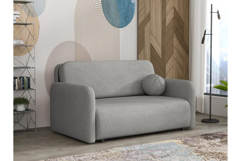Ajmeri Sovesofa 3-personers i Bouclé - Grå - Møbler - Sofaer - Sovesofaer