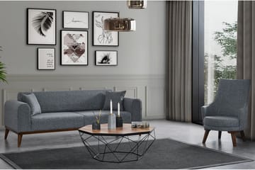 Akio 4-personers Sovesofa - Lysegrå - Møbler - Sofaer - Sovesofaer