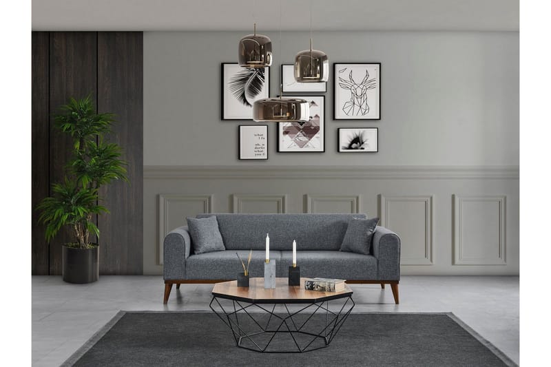 Akio 4-personers Sovesofa - Lysegrå - Møbler - Sofaer - Sovesofaer