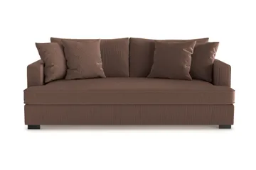 Almindelig sofa uden divan og chaiselong Scandinavian Choice Rossita Dyb 3-personers veloursofa Hel hynde Brun