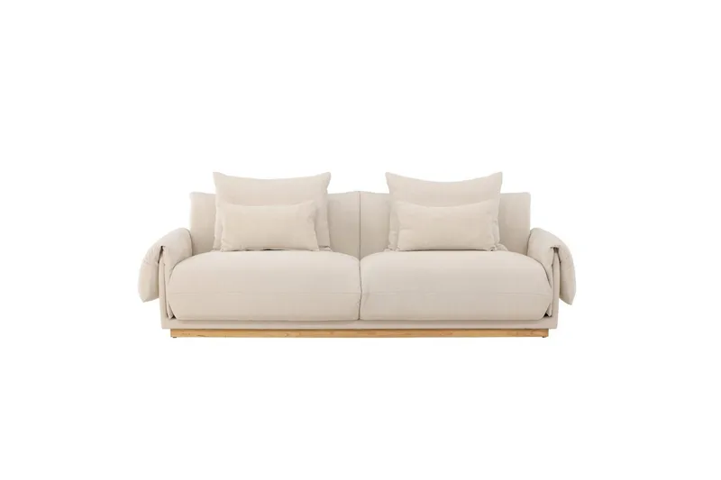 Almindelig sofa uden divan og chaiselong VIND Sofa VIND 3-personers Mollösund 237x95x82 cm beige Beige, undefined