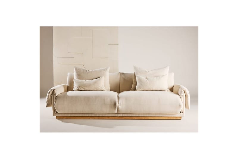 Almindelig sofa uden divan og chaiselong VIND Sofa VIND 3-personers Mollösund 237x95x82 cm beige Beige - Møbler - Sofaer - 3 personers sofa